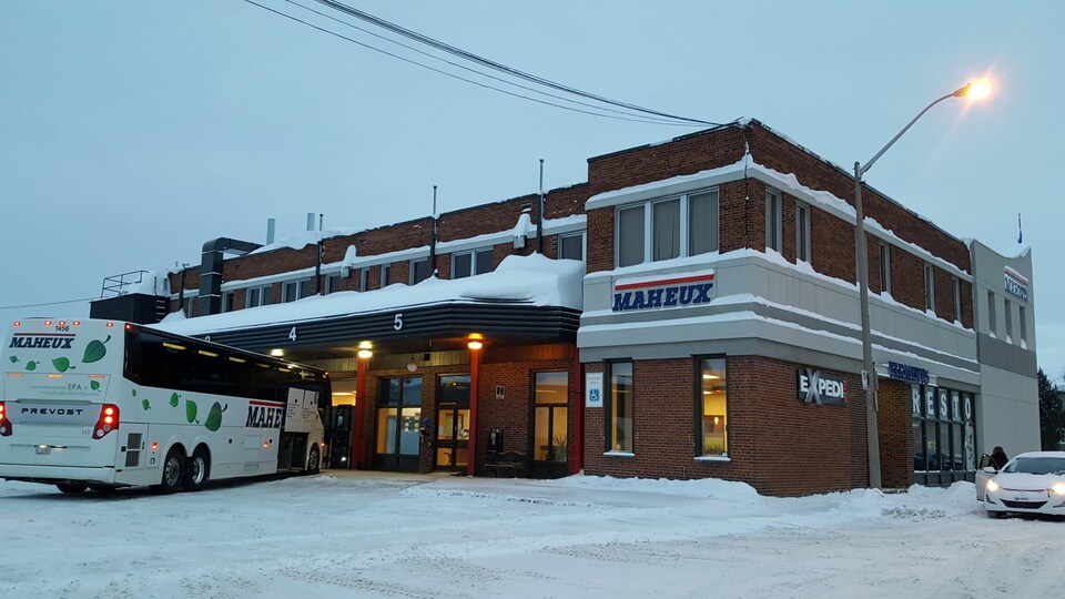 Le terminus d'Autobus Maheux à Rouyn-Noranda