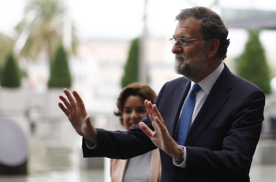 Le premier ministre de l’Espagne, Mariano Rajoy, avant une rencontre à Barcelone, vendredi le 15 septembre 2017