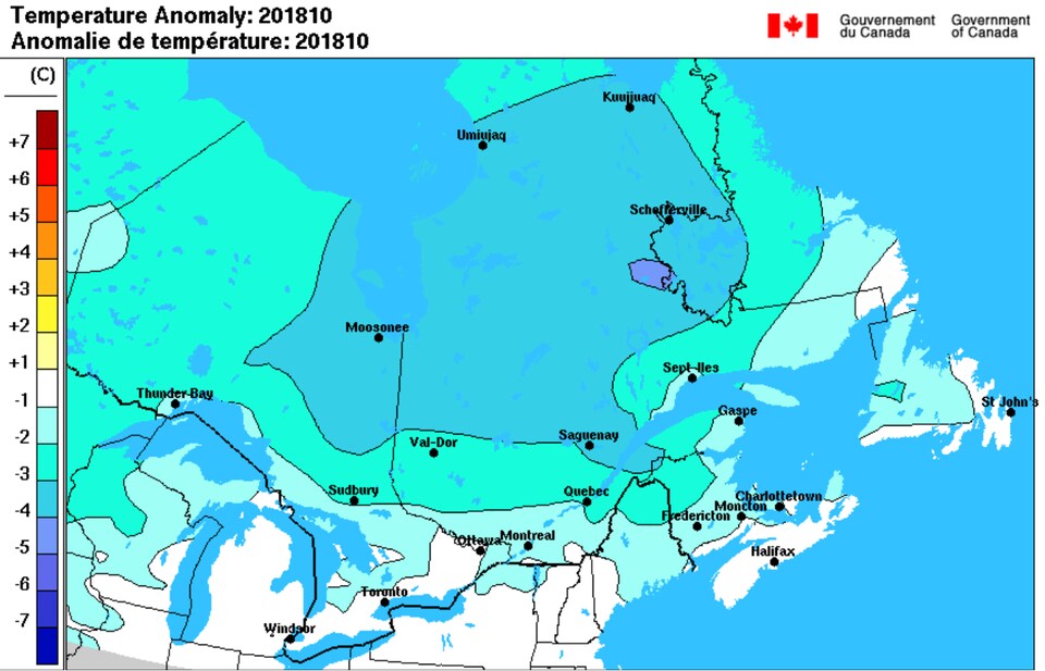 Météo « l'hiver en octobre », selon Environnement Canada Radio