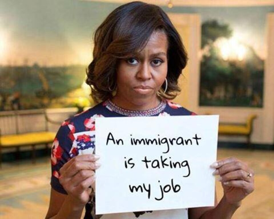 Photomontage attribuant faussement une citation à Michelle Obama