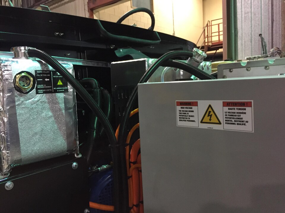 Le « moteur » de l'autobus électrique Lion.