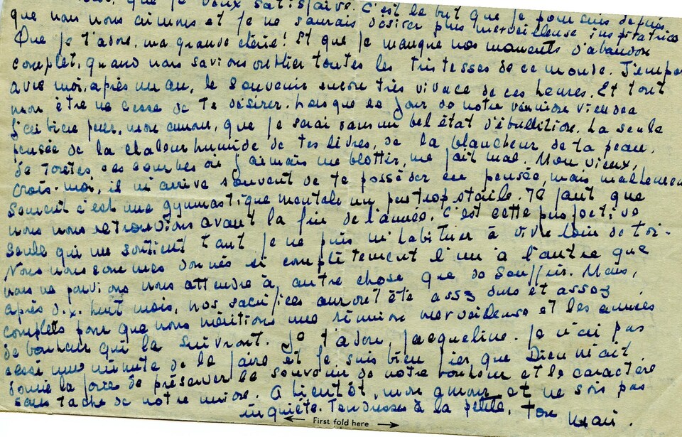 Lettre manuscrite.
