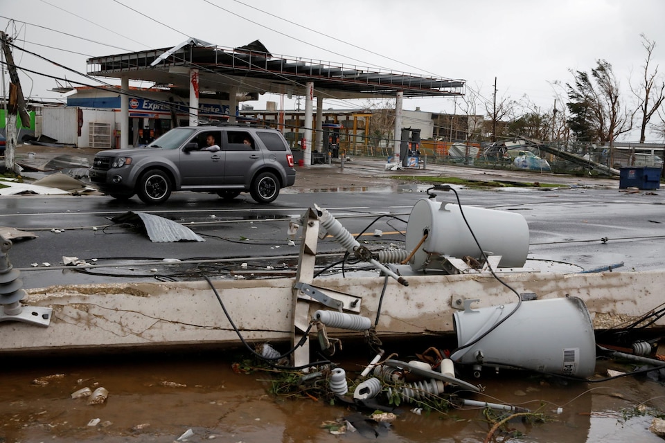 La municipalité de Guayama, au sud de l'île, a subi de lourds dommages dans la foulée du passage de l'ouragan Maria.