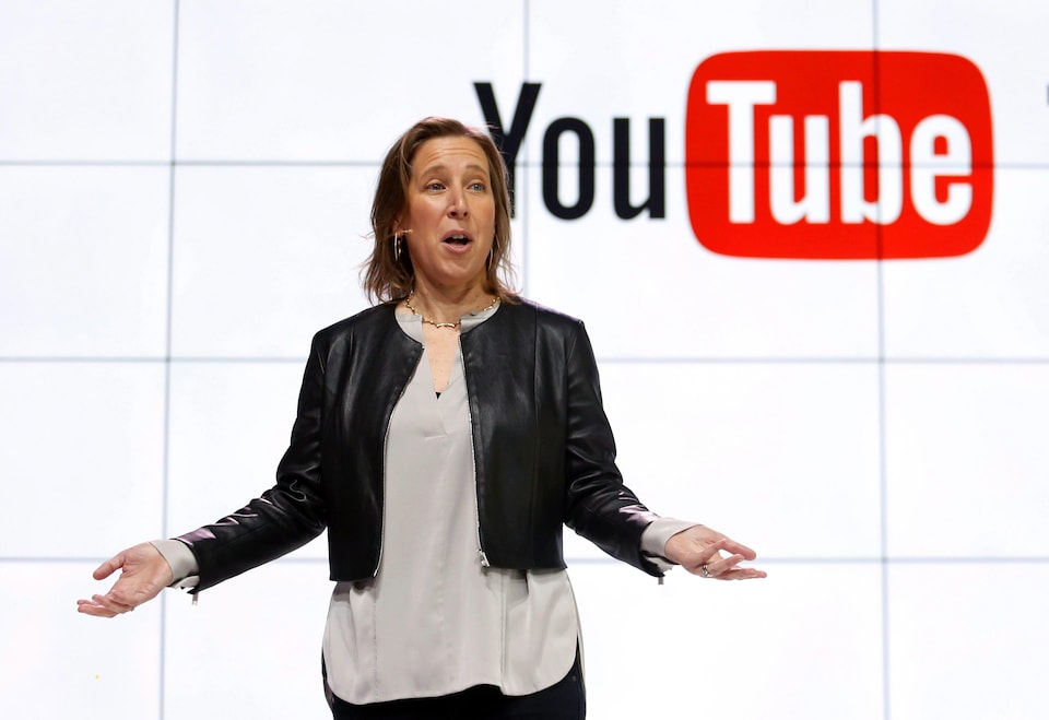 FILE - In this Tuesday, Feb. 28, 2017, file photo, YouTube CEO Susan Wojcicki speaks during the introduction of YouTube TV at YouTube Space LA in Los Angeles. In a Monday, Dec. 4, 2017, blog post, Wojcicki said that more than 10,000 workers will be helping curb videos that violate YouTube's policies from the platform. (AP Photo/Reed Saxon, File)
