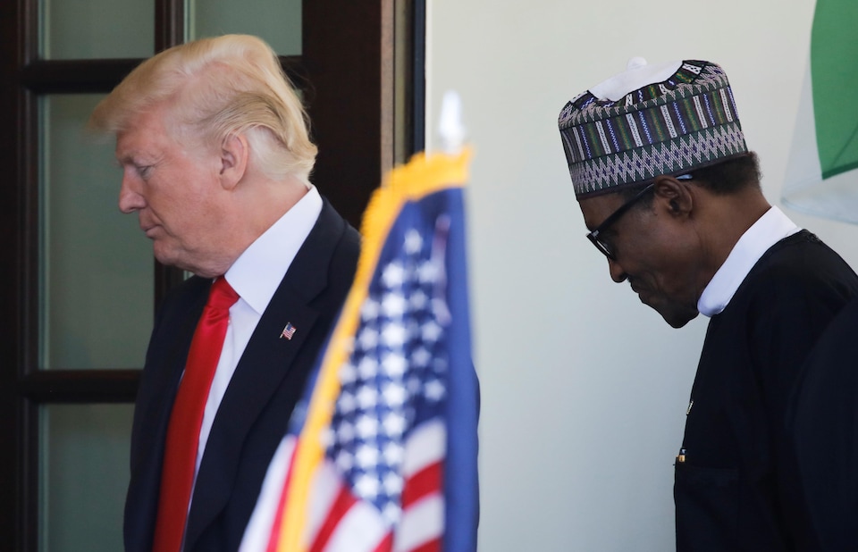 Le président américain Donald Trump et le président nigérian Muhammadu Buharu à la Maison-Blanche, le 30 avril 2018.