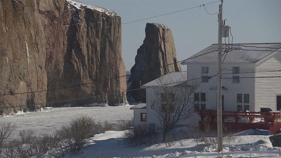 Village de Percé en hiver