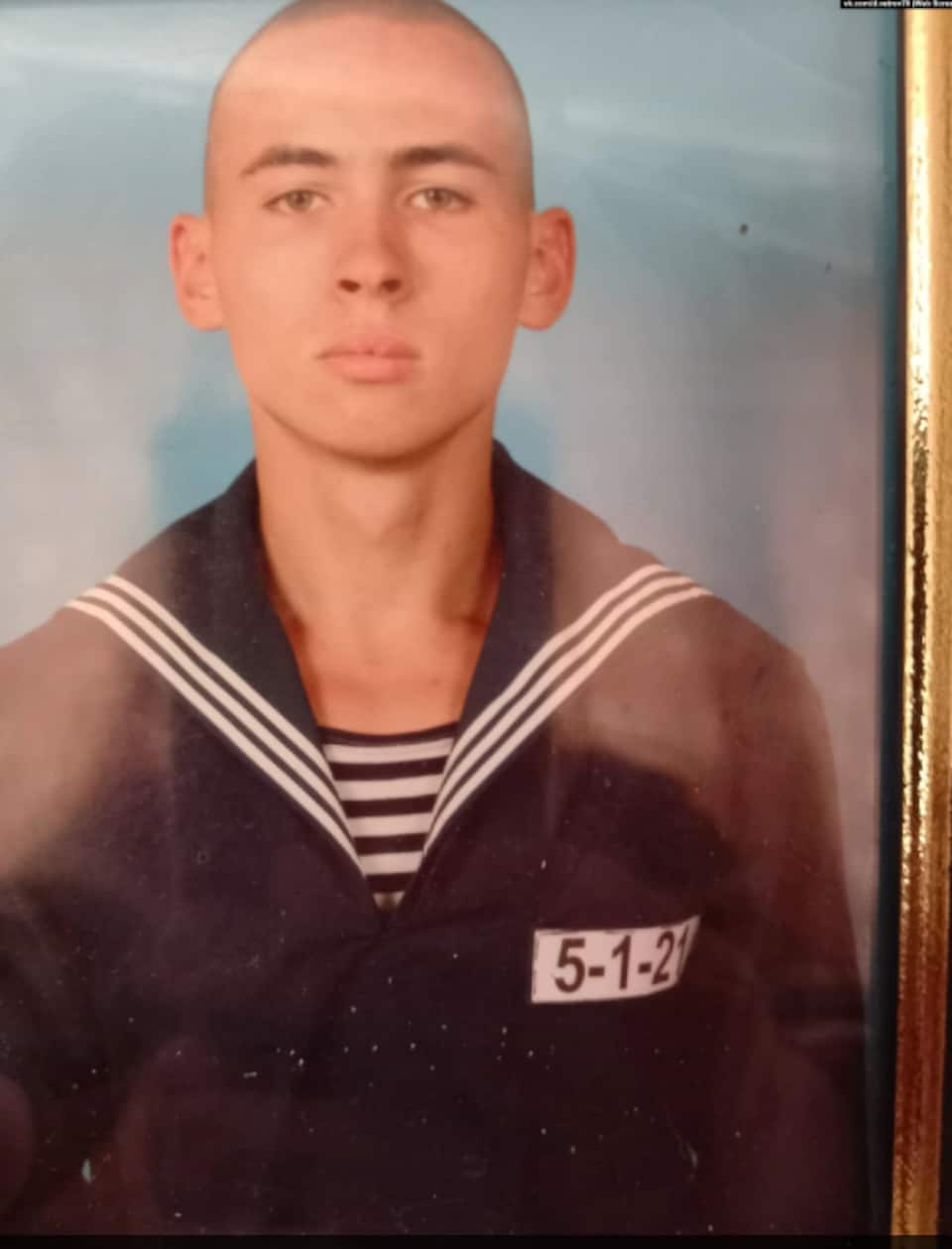 A young man in a Russian naval uniform