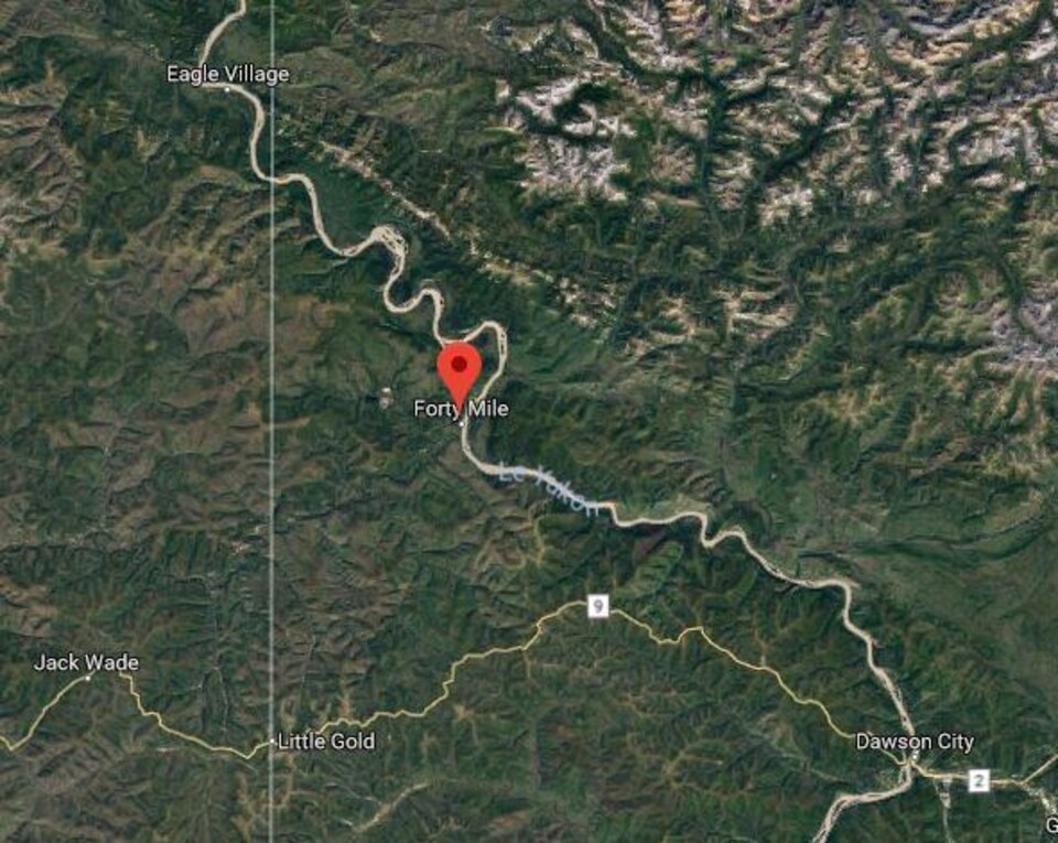 carte montrant Forty Mile 
