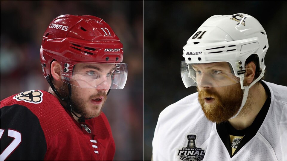 Alex Galchenyuk (à gauche) et Phil Kessel