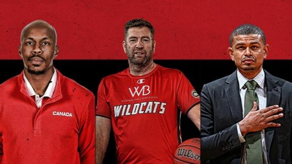 Montage photo de Nate Mitchell, de Trevor Gleeson et d'Earl Watson