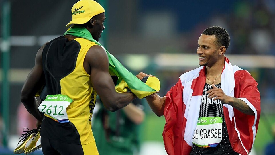 Andre De Grasse et Usain Bolt