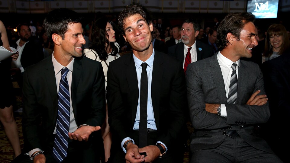 Novak Djokovic, Rafael Nadal et Roger Federer, en 2013