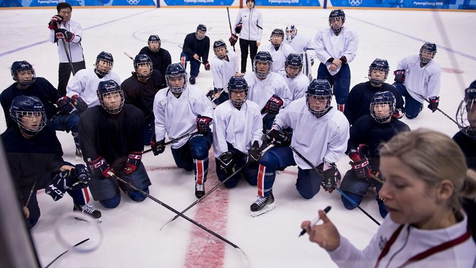 L'équipe coréenne de hockey féminin