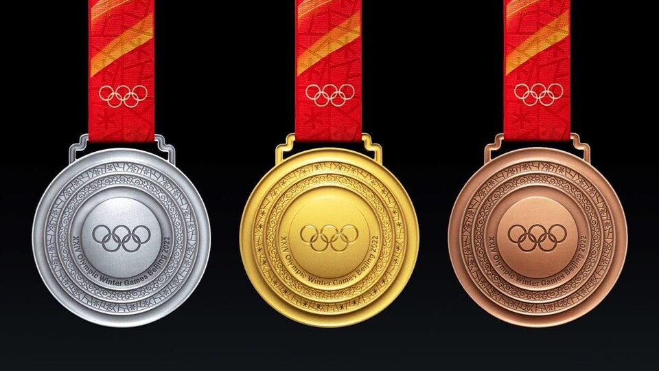 Les médailles olympiques de Beijing 2022 (recto)