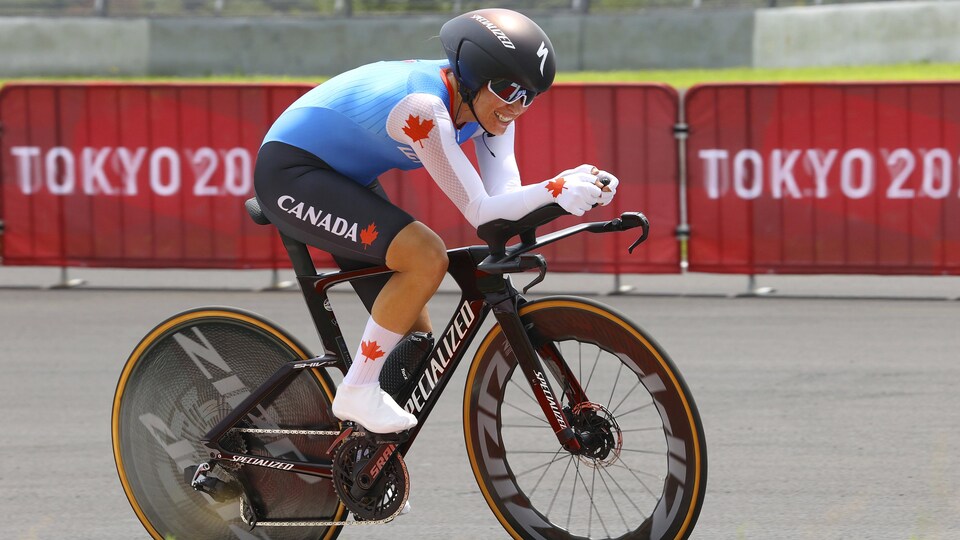 Karol-Ann Canuel en action aux Jeux olympiques de Tokyo.