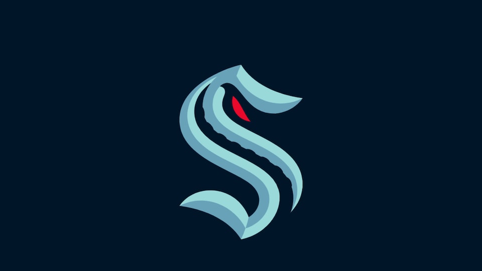 Un logo en forme de S sur fond marine