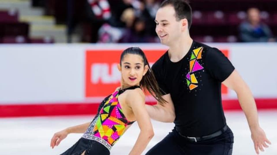 Pier-Alexandre Hudon et Gabrielle Lévesque lors d'une performance