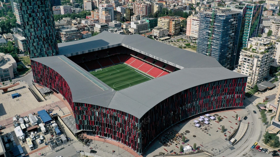 The Kombetare Arena, venue of the Europa Cup final.