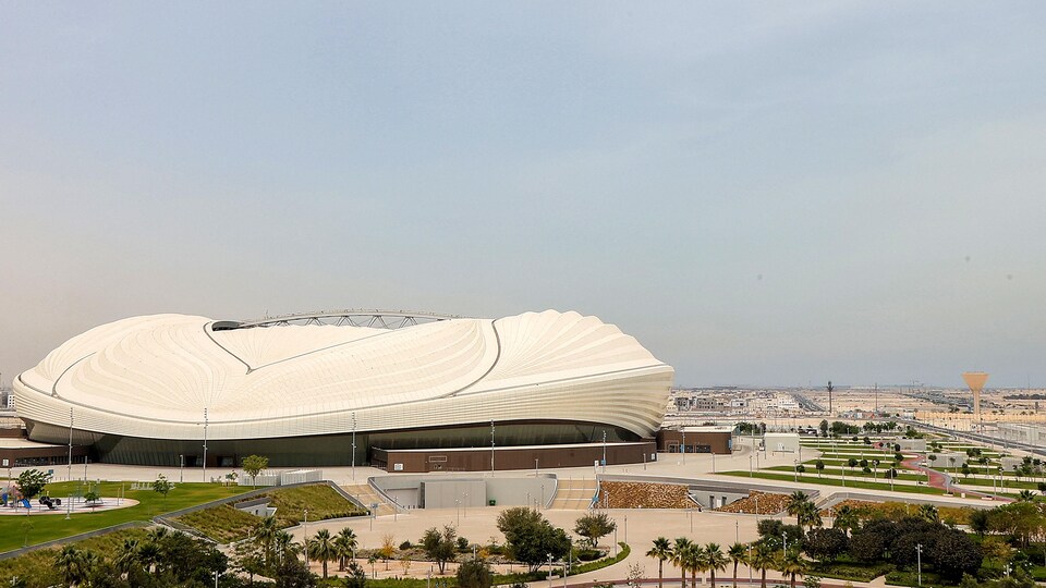Vue générale d'un stade de soccer au Qatar