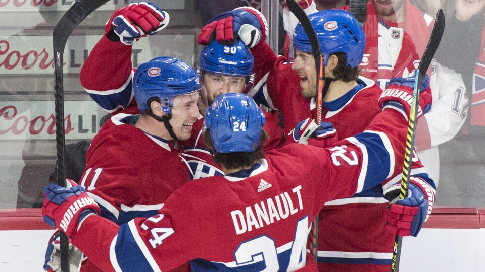 Tomas Tatar, Brendan Gallagher, Phillip Danault et Ben Chiarot