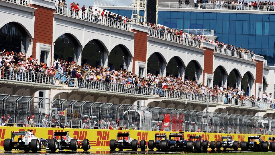 Vue d'ensemble du public dans les installations d'un grand prix de F1