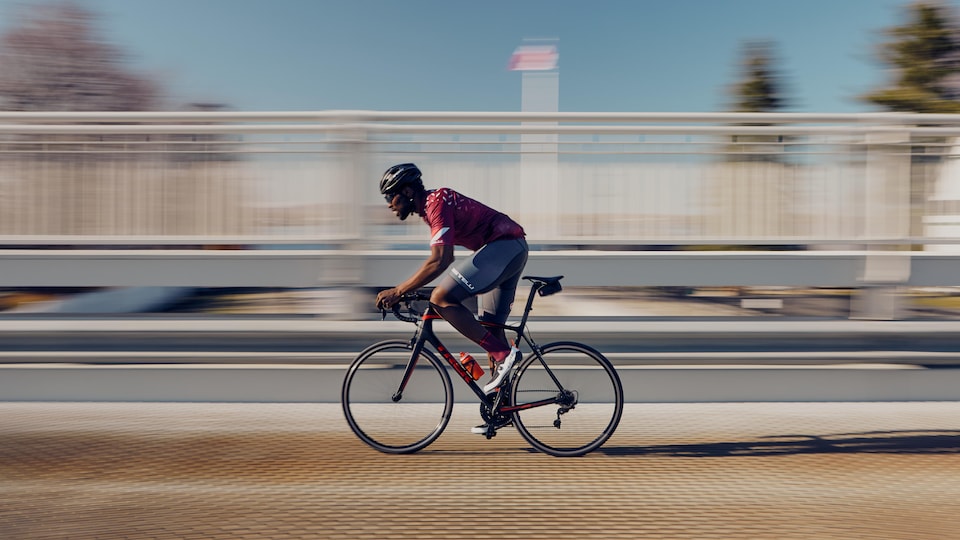 Photo de Xavier Jourson à vélo