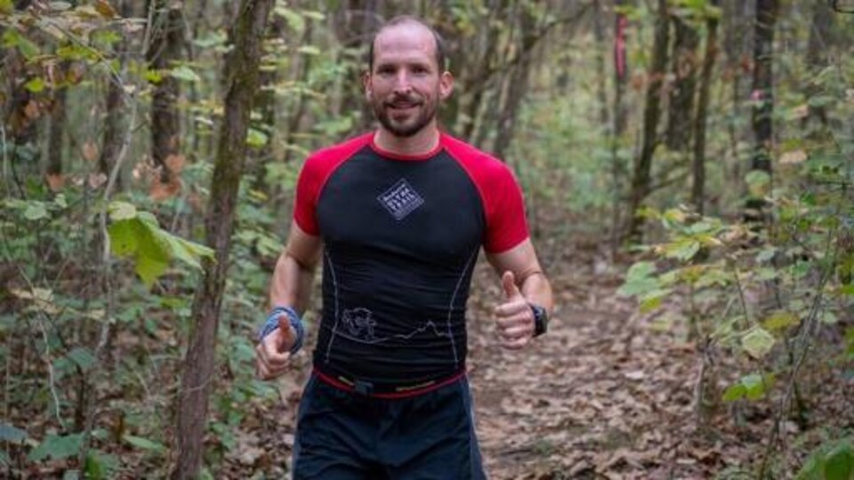 Le sportif louperivois de haut niveau Yvan L'Heureux lors de sa course au Big Dog's Backyard Ultra, qui a eu lieu le 19 octobre 2019 au Tennessee (USA).