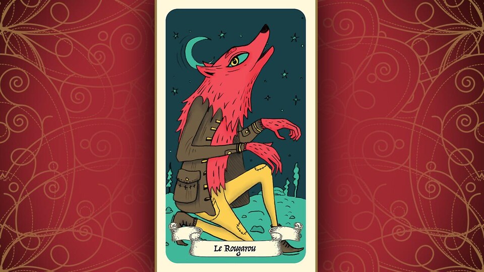 La carte du Rougarou provenant du jeu Rougarou fait par la Société historique de la Saskatchewan.