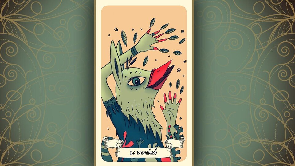 La carte du Nanabush provenant du jeu Rougarou fait par la Société historique de la Saskatchewan.