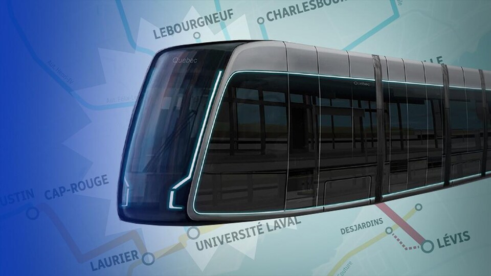 Le projet de tramway de Québec.
