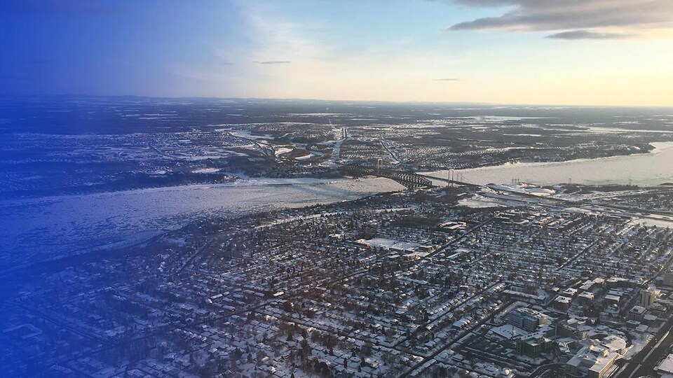 Vue aérienne de Québec.