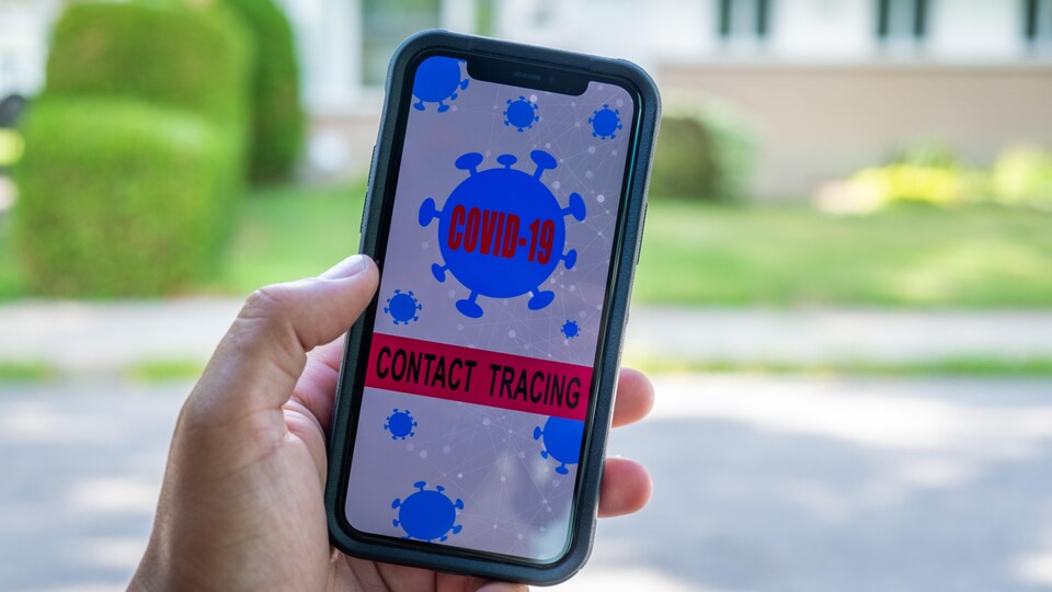 Une application avec le coronavirus.