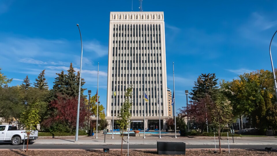 L'hôtel de ville de Regina, en Saskatchewan, en octobre 2022.
