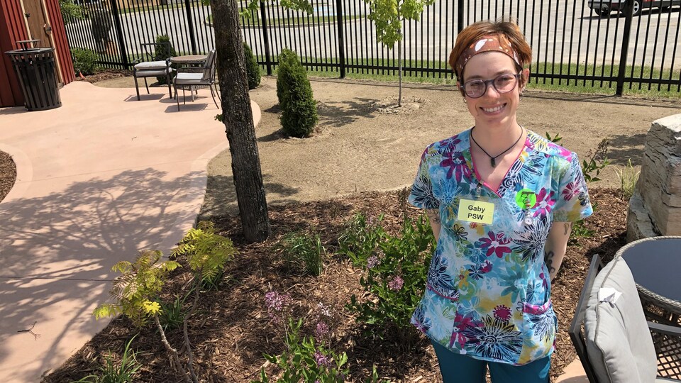 Gabrielle Parent rappelle que le confinement a été une difficile épreuve pour les résidents du centre de soins de longue durée. Le jardin est un baume pour eux.