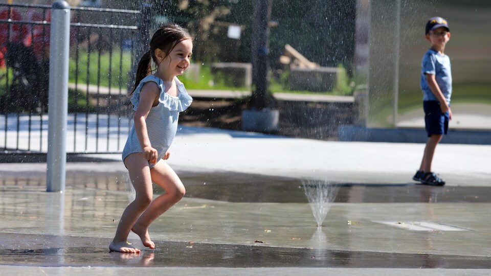Nouveaux jeux d'eau parc Myrand.