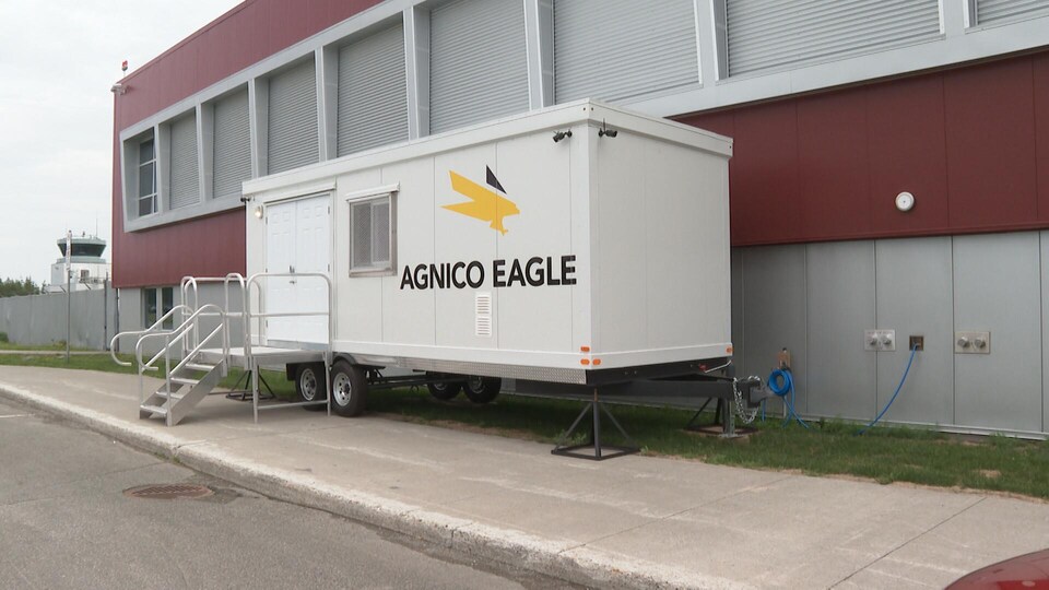 Le centre de dépistage d'Agnico Easgle.