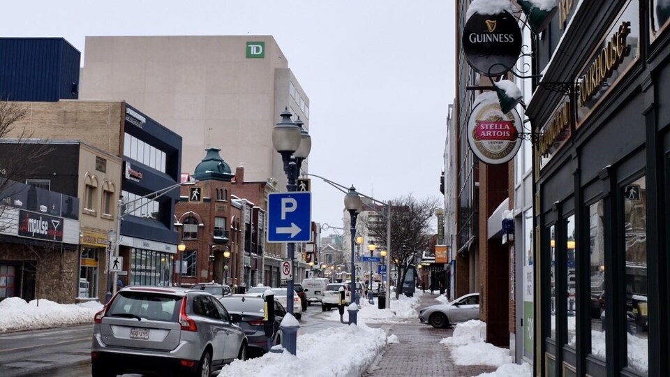 Le centre-ville de Moncton, en janvier 2021.