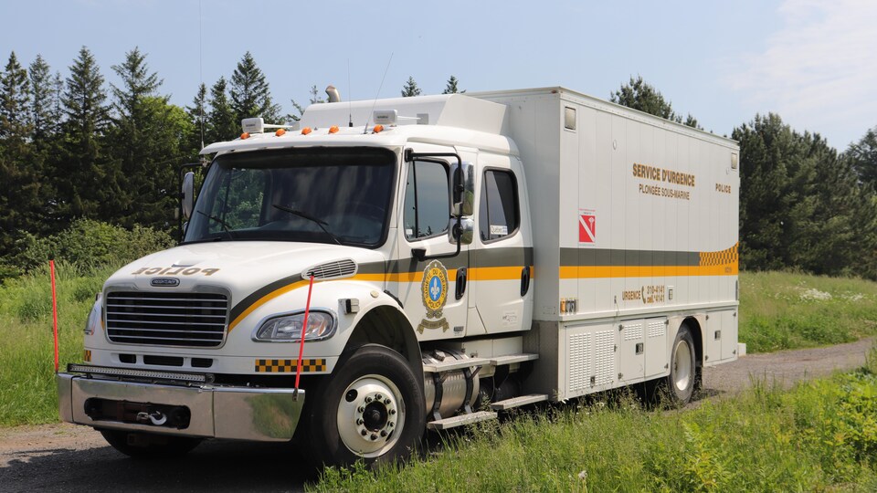 Un camion de la Sûreté du Québec.