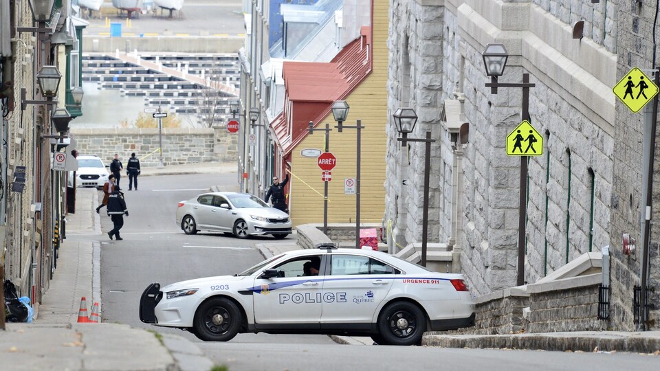 Opération policière dans le Vieux-Québec