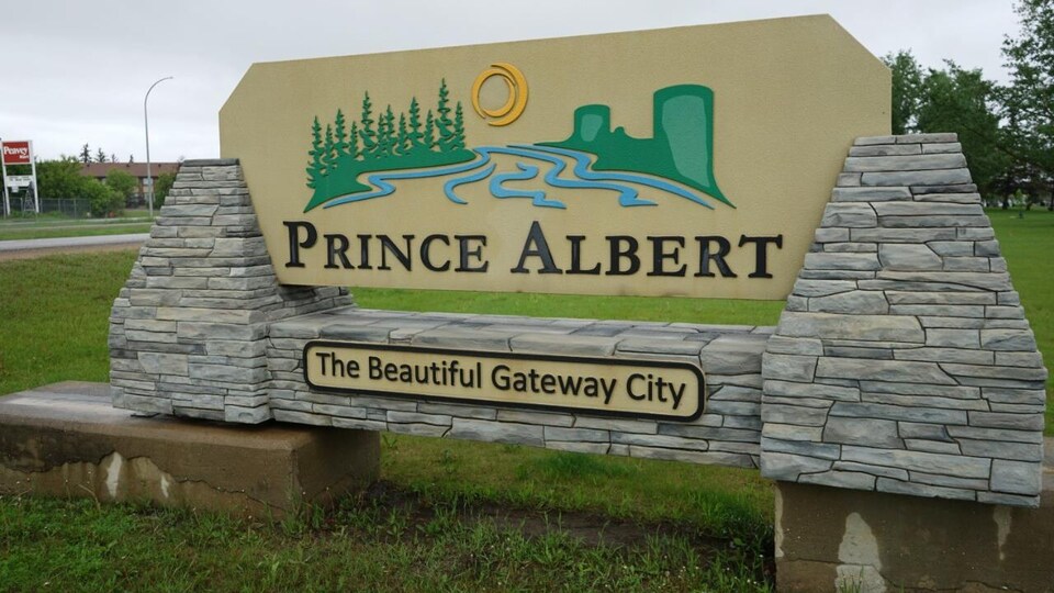 L'enseigne annonçant la ville de Prince Albert.