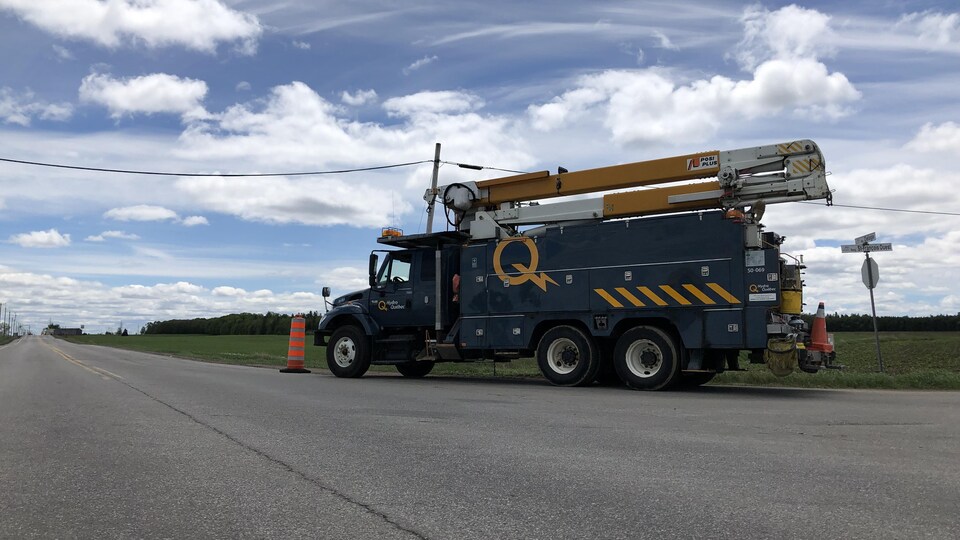 un camion d'Hydro-Québec