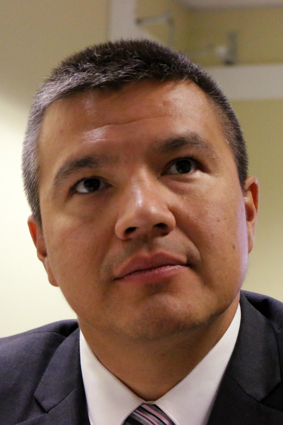 o Grand Chef e o presidente da Nación Atikamekw, constante Awashish
