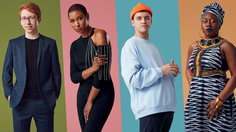 les 4 révélations sur fond colorés