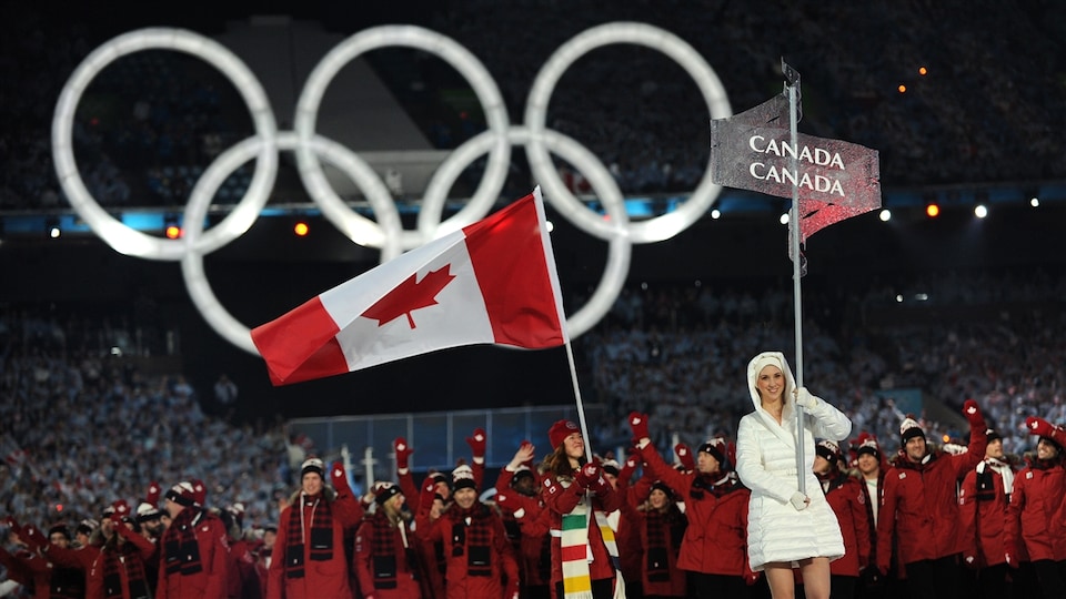La délégation canadienne à la cérémonie d'ouverture des Jeux de Vancouver