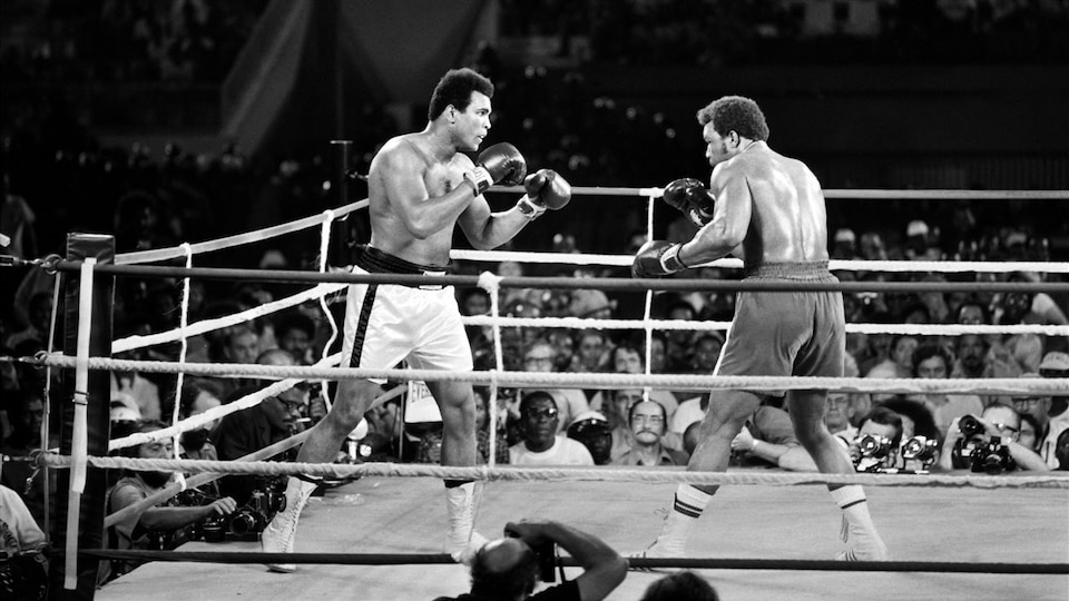 Le combat entre Mohamed Ali et George Foreman