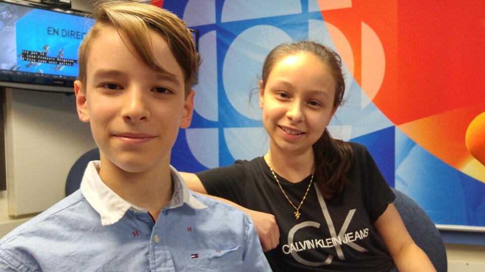 Alban Gougero et Virginie Houle en studio