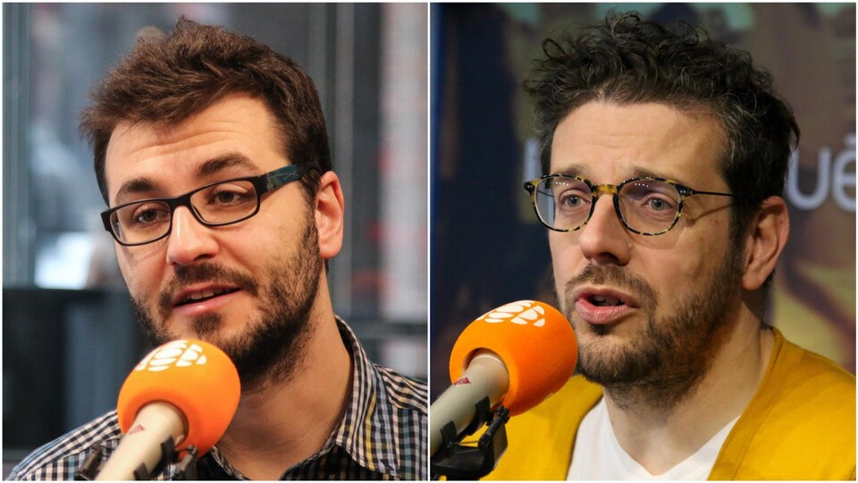 Alex Tremblay Lamarche et Gilles Herman, en studio