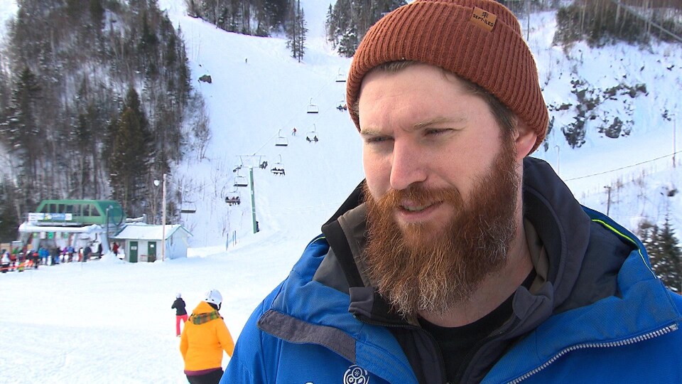 Alexandre Verret, skieur, à la Station récréotouristique de Gallix