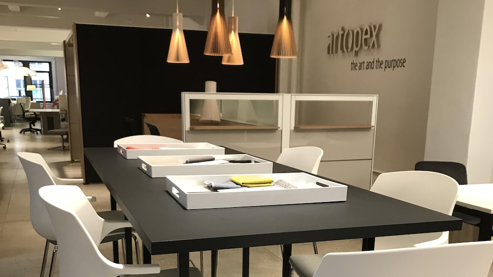 Salle de montre des meubles d'Artopex à New York
