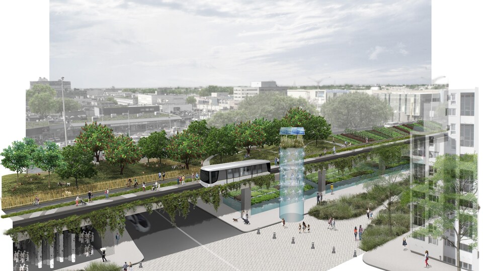 Un plan de l'autoroute Métropolitaine.